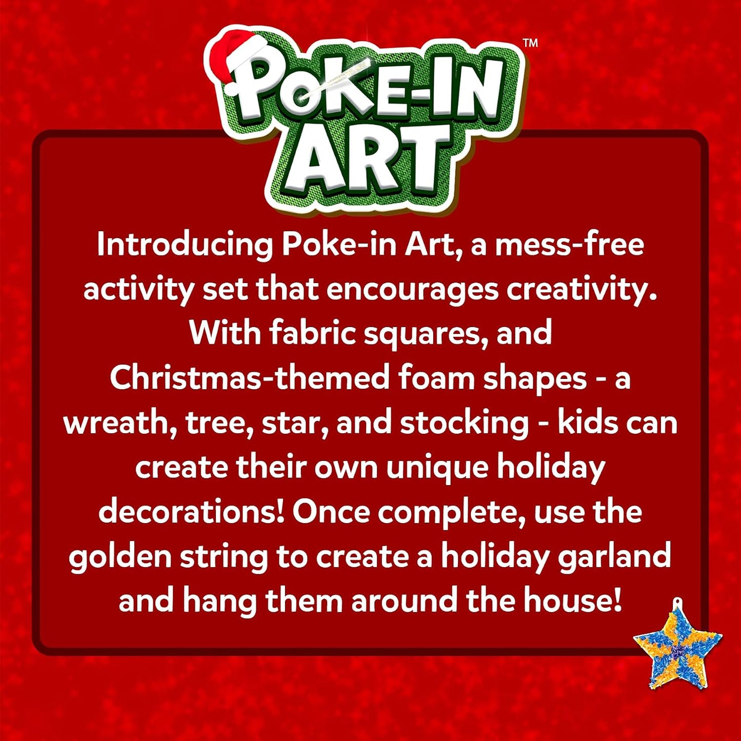 Skillmatics Poke-in Art – Christmas Decor, DIY Craft Kits | Mess-Free Art for Kids, Creative Activity, Screen-Free, Gift for Ages 4, 5, 6, 7, 8, 9, 10, 11, 12