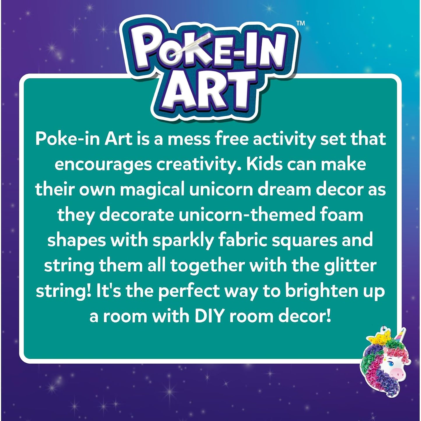 Skillmatics Poke-in Art – Magical Unicorn Dream Decor, DIY Craft Kit | 5 Foam Pieces, Mess-Free Fun for Kids, Screen-Free Activity, Creative Gifts for Kids Ages 4, 5, 6, 7, 8, 9