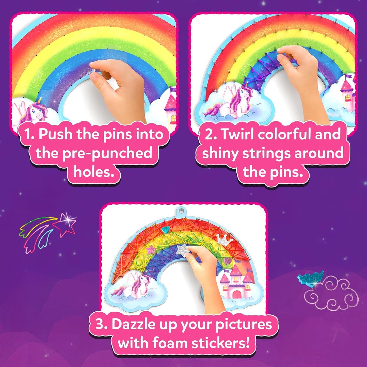 Skillmatics String Art Activity – Unicorn Magic, Mess-Free Art for Kids | Craft Kits & Supplies, DIY Decor & Creative Activity, Gifts for Girls & Boys Ages 6–12