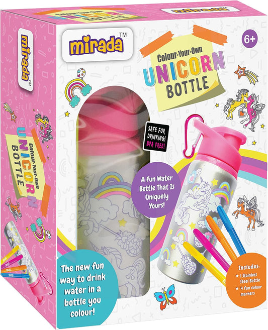 Mirada Art & Craft, Color Your Own – Unicorn Bottle, Ideal Gift Set for Boys & Girls, 6+ (MAC2006)