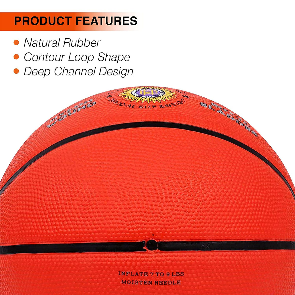 Cosco Hi-Grip Basket Balls, Size 7 (Orange)