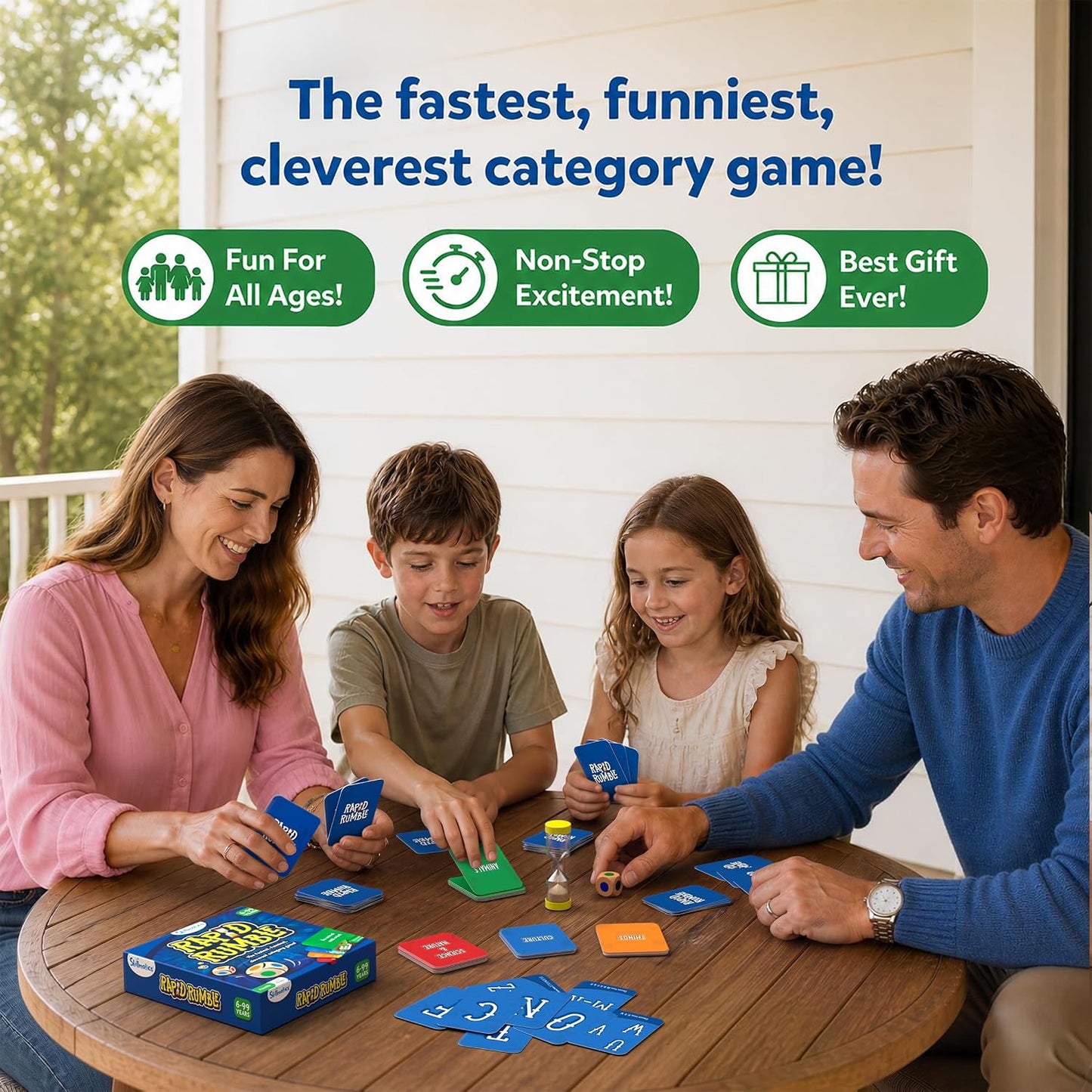 Skillmatics Rapid Rumble – Fast-Paced Board Game for Kids, Teens & Adults | Quick Thinking Category Game, Fun for Family Game Night & Educational Toy, Gift for Boys & Girls Ages 6, 7, 8, 9 & Up