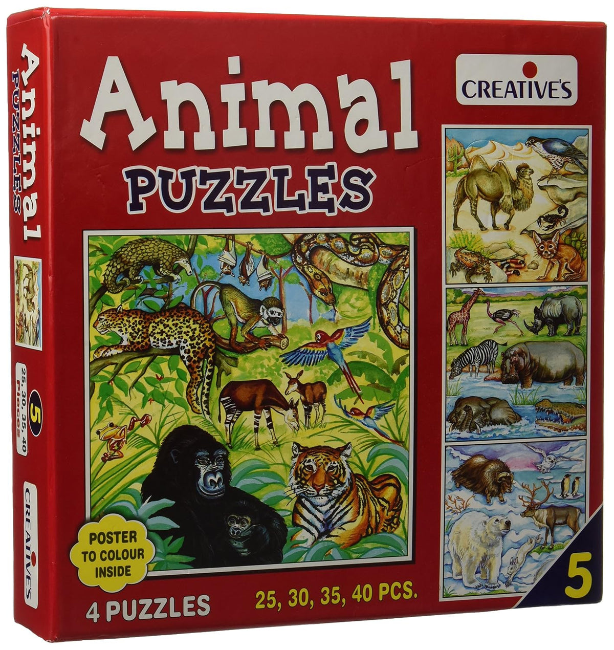0705 Animal Puzzle No. 5 (25 to 40 Piece) & 0706 Animal Puzzle No. 6 (30 to 48 Piece) Combo