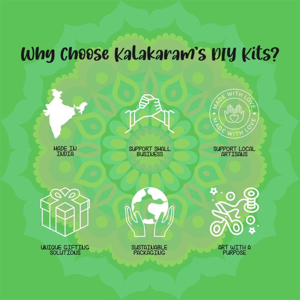 Kalakaram Make Your Own Mandala Art Beverage Tray DIY Kit