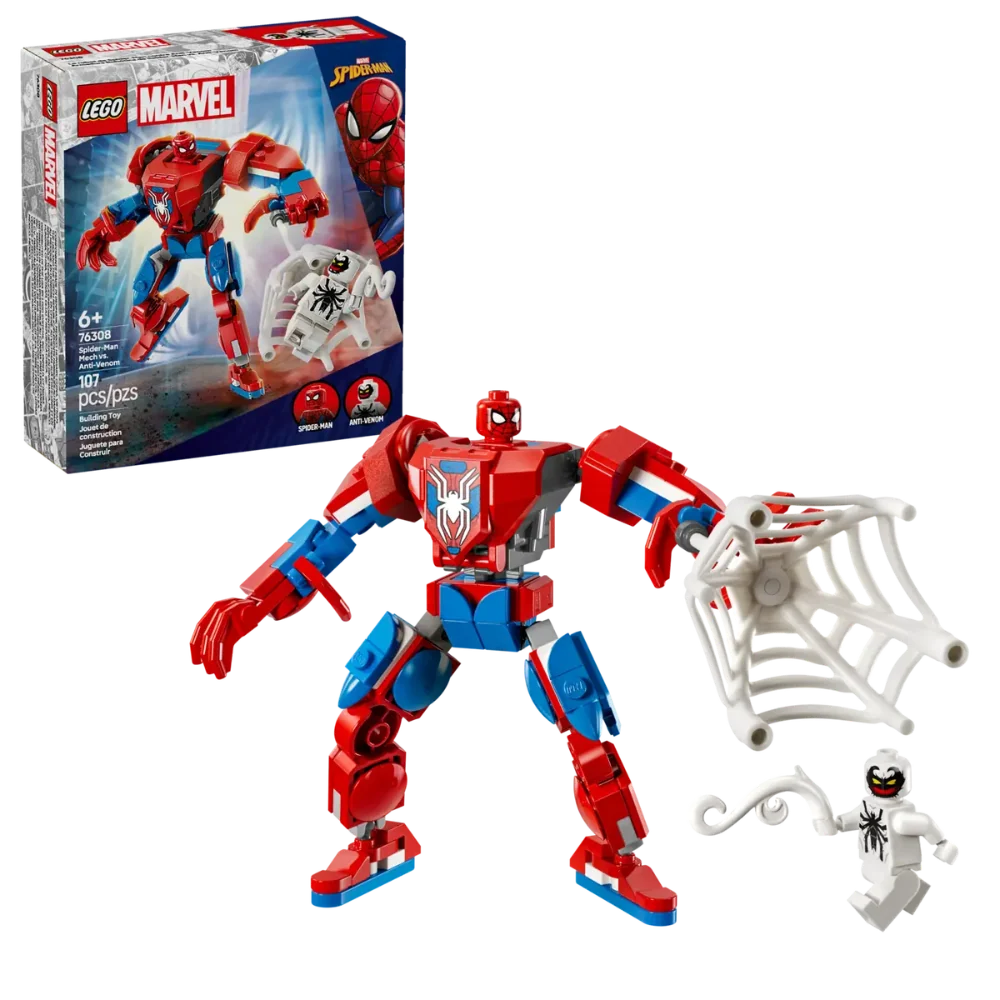 Lego 76308 Marvel Spider-Man Mech vs. Anti-Venom (107 Pieces)