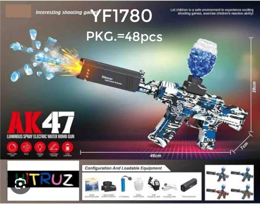 🚀 Luminous Electric Water Bomb Gun – AK47 Style! 💦🔫
