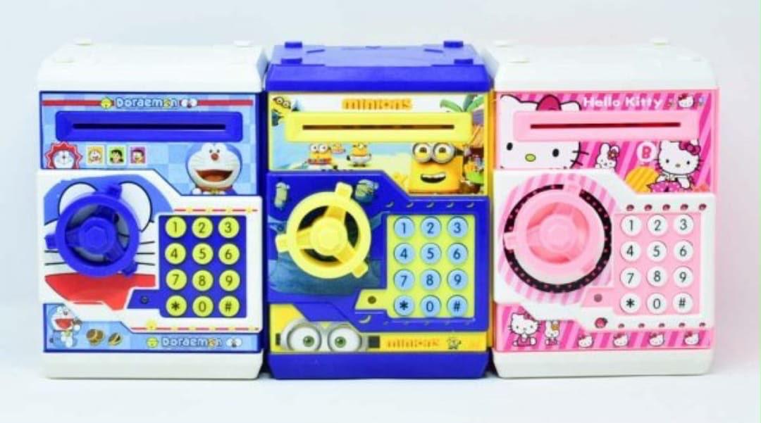 Kids Electronic Password Piggy Bank – Automatic Coin & Note ATM Savings Box (Ages 3+)