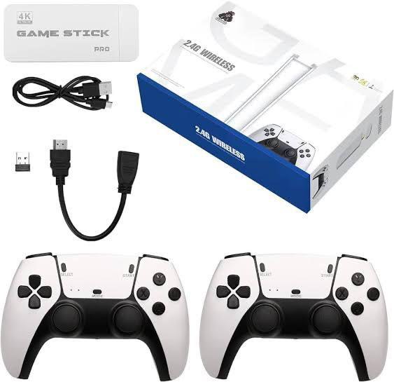 4K Game Stick Pro Retro Video Game Console – Dual 2.4G Wireless Controllers
