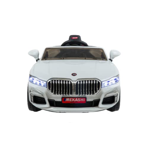 Mekashi Multi-Functional Battery Operated Ride on Car with Inbuilt Sound for Kids (Pack of 1, White)
