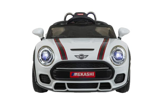 Mekashi Battery Operated Multi-Functional Ride on Car with Inbuilt Music System for Kids (Pack of 1, White)