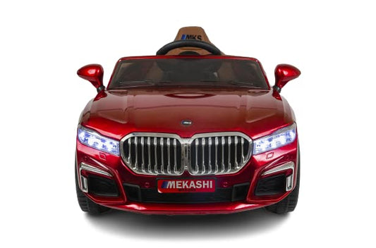 Mekashi Multi-Functional Battery Operated Ride on Car with Inbuilt Lights for Kids (Pack of 1, Red Metallic Painted)